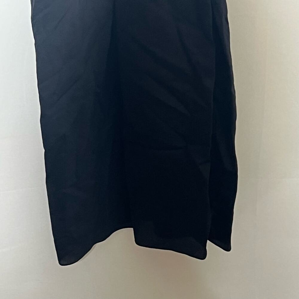 Marina Moscone RTR Shipwrecked Cutaway Dress Black Women Size 6 Virgin Wool Silk - Picture 8 of 12